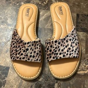 Born Jada Leopard Sandals